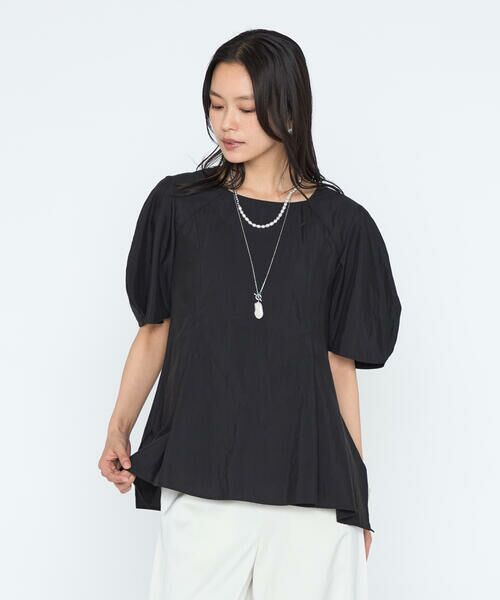 COMME CA PLATINUM / コムサ・プラチナ シャツ・ブラウス | シルキーポプリン ペプラムブラウス | 詳細15