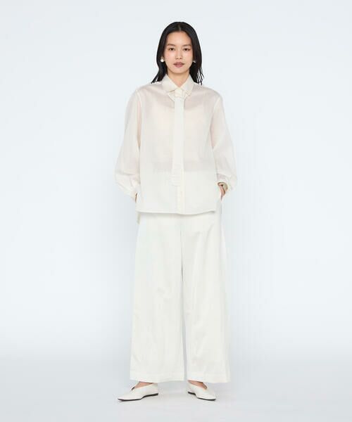 COMME CA PLATINUM / コムサ・プラチナ その他パンツ | ヴィスコースレープサテン サイドタックワイドパンツ | 詳細1