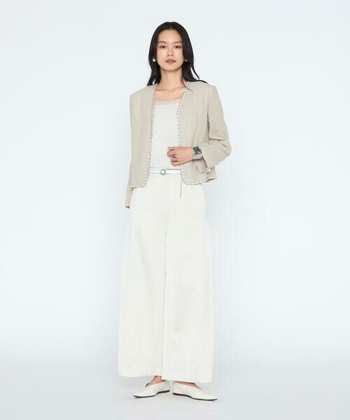 COMME CA PLATINUM / コムサ・プラチナ その他パンツ | ヴィスコースレープサテン サイドタックワイドパンツ | 詳細2