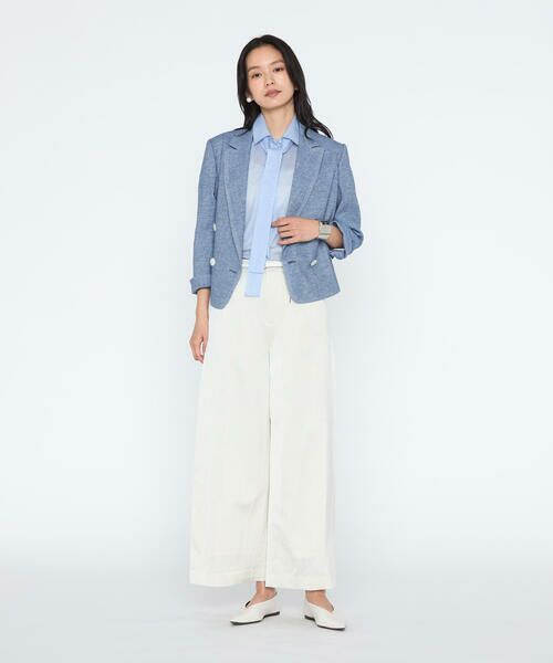 COMME CA PLATINUM / コムサ・プラチナ その他パンツ | ヴィスコースレープサテン サイドタックワイドパンツ | 詳細6