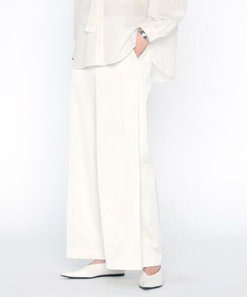 COMME CA PLATINUM / コムサ・プラチナ その他パンツ | ヴィスコースレープサテン サイドタックワイドパンツ | 詳細7
