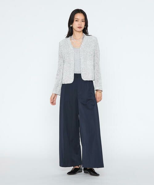 COMME CA PLATINUM / コムサ・プラチナ その他パンツ | ヴィスコースレープサテン サイドタックワイドパンツ | 詳細9