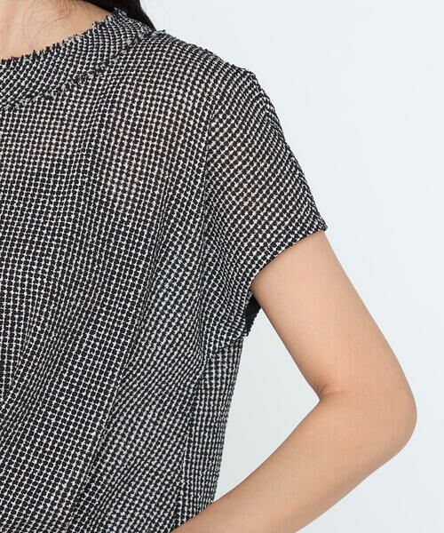 COMME CA PLATINUM / コムサ・プラチナ シャツ・ブラウス | カラミツイード タックブラウ | 詳細8