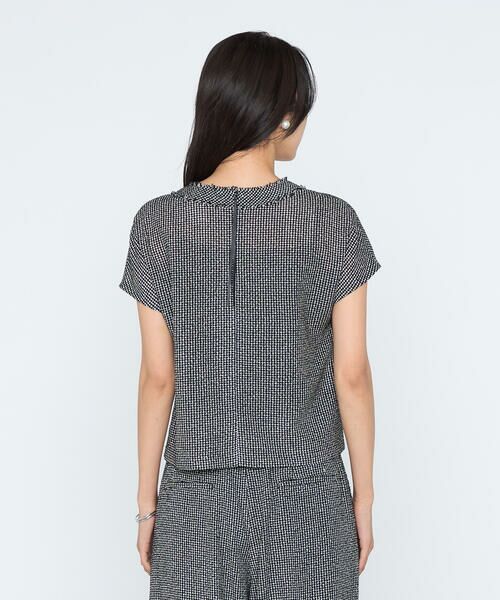 COMME CA PLATINUM / コムサ・プラチナ シャツ・ブラウス | カラミツイード タックブラウ | 詳細5