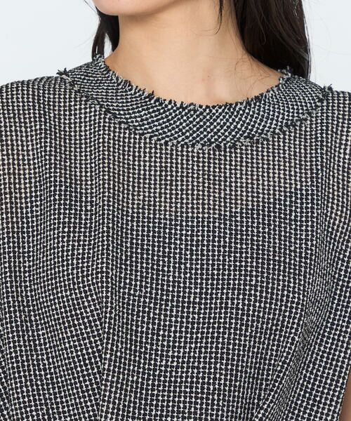 COMME CA PLATINUM / コムサ・プラチナ シャツ・ブラウス | カラミツイード タックブラウ | 詳細6
