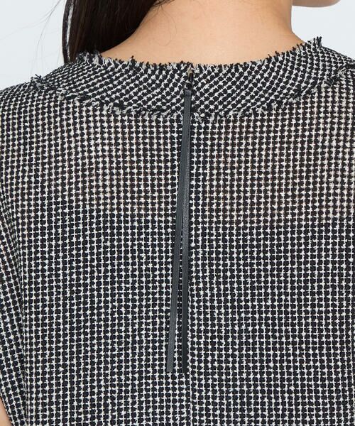 COMME CA PLATINUM / コムサ・プラチナ シャツ・ブラウス | カラミツイード タックブラウ | 詳細7