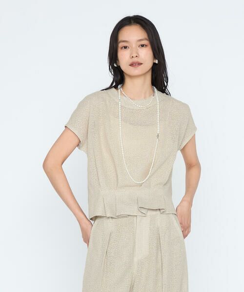 COMME CA PLATINUM / コムサ・プラチナ シャツ・ブラウス | カラミツイード タックブラウ | 詳細12