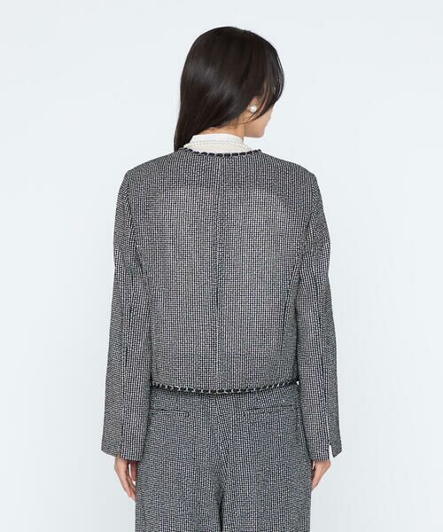 COMME CA PLATINUM / コムサ・プラチナ ノーカラージャケット | カラミツイード ノーカラージャケット | 詳細8