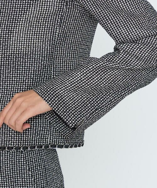 COMME CA PLATINUM / コムサ・プラチナ ノーカラージャケット | カラミツイード ノーカラージャケット | 詳細10