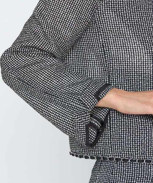 COMME CA PLATINUM / コムサ・プラチナ ノーカラージャケット | カラミツイード ノーカラージャケット | 詳細11