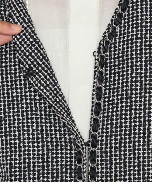 COMME CA PLATINUM / コムサ・プラチナ ノーカラージャケット | カラミツイード ノーカラージャケット | 詳細15