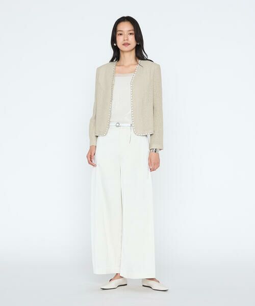 COMME CA PLATINUM / コムサ・プラチナ ノーカラージャケット | カラミツイード ノーカラージャケット | 詳細17