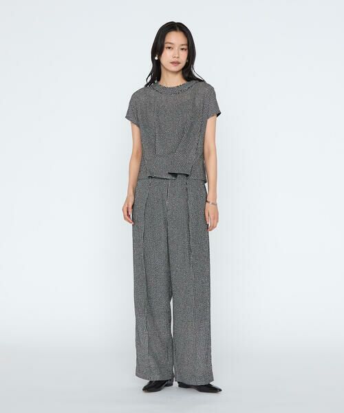 COMME CA PLATINUM / コムサ・プラチナ その他パンツ | カラミツイード ワイドパンツ | 詳細4
