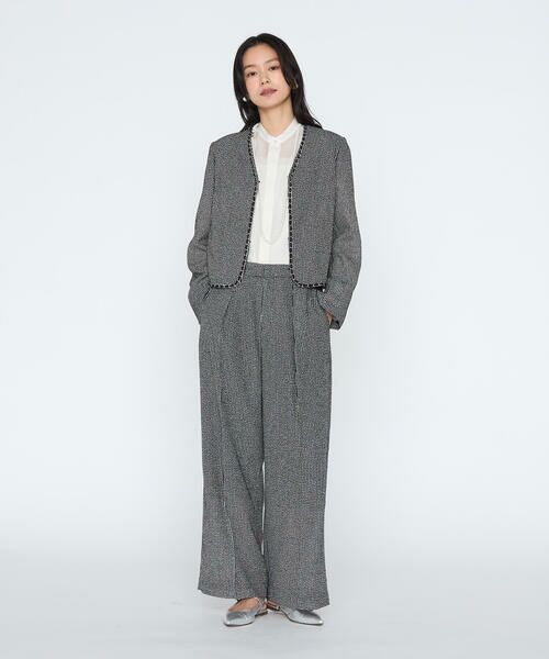 COMME CA PLATINUM / コムサ・プラチナ その他パンツ | カラミツイード ワイドパンツ | 詳細6