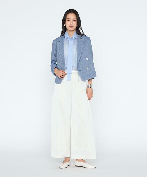 COMME CA PLATINUM / コムサ・プラチナ その他アウター | デニム調シャンブレーツイル ショートジャケット | 詳細2