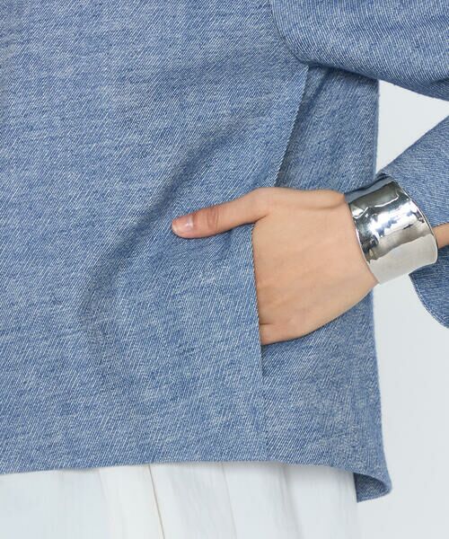 COMME CA PLATINUM / コムサ・プラチナ ブルゾン | デニム調シャンブレーツイル  ブルゾン | 詳細10