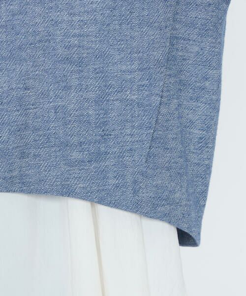 COMME CA PLATINUM / コムサ・プラチナ ブルゾン | デニム調シャンブレーツイル  ブルゾン | 詳細11