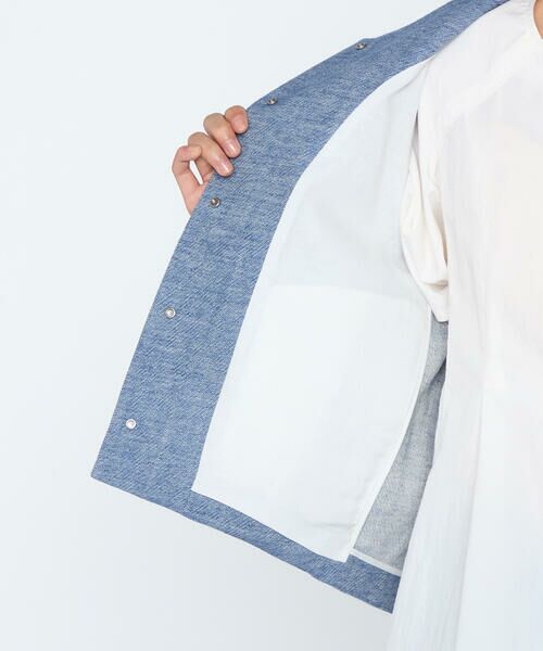 COMME CA PLATINUM / コムサ・プラチナ ブルゾン | デニム調シャンブレーツイル  ブルゾン | 詳細12
