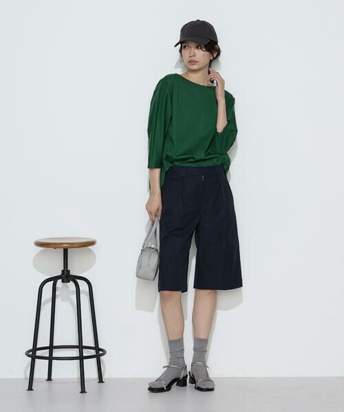 COMME CA PLATINUM / コムサ・プラチナ ショート・ハーフ・半端丈パンツ | コンパクトクロス ハーフパンツ | 詳細3