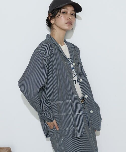 COMME CA PLATINUM / コムサ・プラチナ その他アウター | ヒッコリー カバーオール(09:インディゴ)