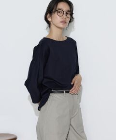 COMME CA PLATINUM / コムサ・プラチナ カットソー | 〔 +サイズ 〕 トリコット ボートネックプルオーバー