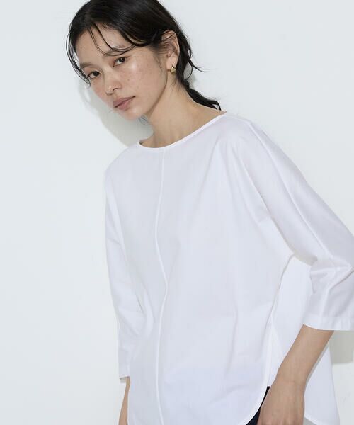 COMME CA PLATINUM / コムサ・プラチナ カットソー | 〔 +サイズ 〕 トリコット ボートネックプルオーバー | 詳細2