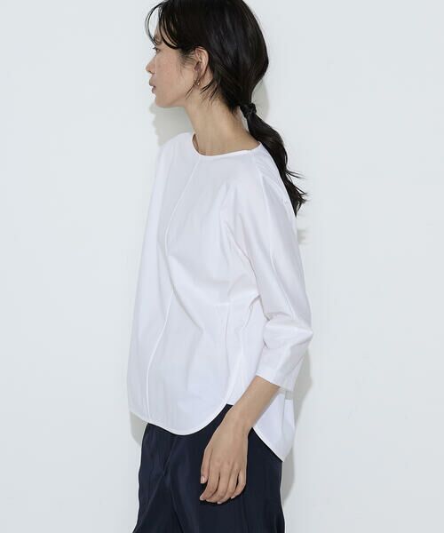 COMME CA PLATINUM / コムサ・プラチナ カットソー | 〔 +サイズ 〕 トリコット ボートネックプルオーバー | 詳細4