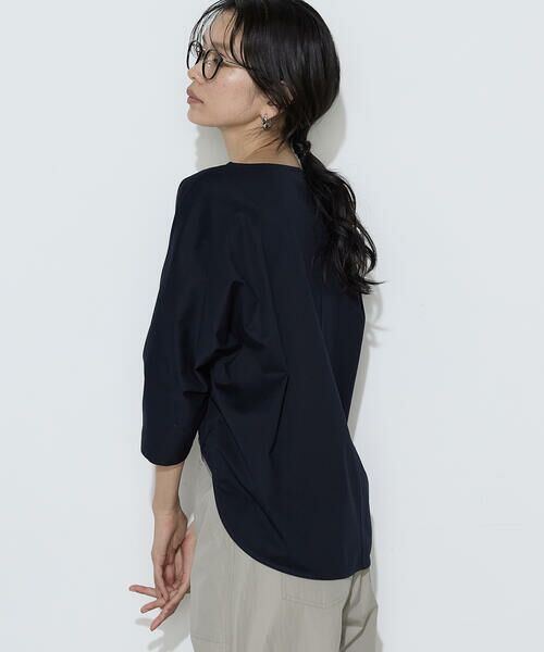 COMME CA PLATINUM / コムサ・プラチナ カットソー | 〔 +サイズ 〕 トリコット ボートネックプルオーバー | 詳細11