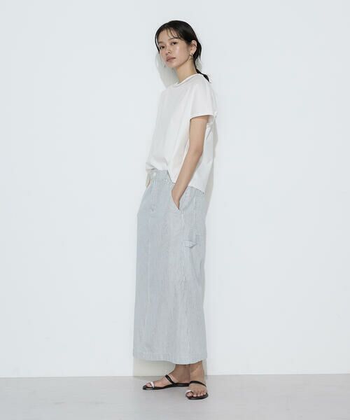 COMME CA PLATINUM / コムサ・プラチナ ロング・マキシ丈スカート | 〔 +サイズ 〕 ヒッコリー スカート | 詳細1