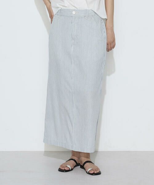 COMME CA PLATINUM / コムサ・プラチナ ロング・マキシ丈スカート | 〔 +サイズ 〕 ヒッコリー スカート | 詳細3