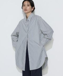 COMME CA PLATINUM / コムサ・プラチナ シャツ・ブラウス | 〔 +サイズ 〕 タイプライター ストライプシャツ