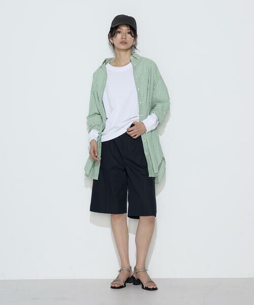 COMME CA PLATINUM / コムサ・プラチナ シャツ・ブラウス | 〔 +サイズ 〕 タイプライター ストライプシャツ | 詳細1