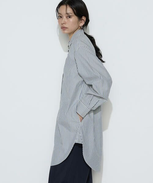 COMME CA PLATINUM / コムサ・プラチナ シャツ・ブラウス | 〔 +サイズ 〕 タイプライター ストライプシャツ | 詳細12