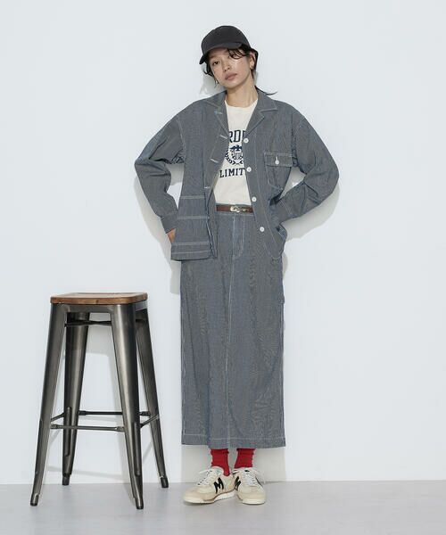 COMME CA PLATINUM / コムサ・プラチナ その他アウター | 〔 +サイズ 〕 ヒッコリー カバーオール | 詳細7