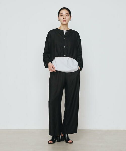COMME CA PLATINUM / コムサ・プラチナ その他パンツ | 麻調合繊 ワイドパンツ | 詳細7