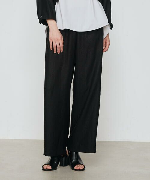 COMME CA PLATINUM / コムサ・プラチナ その他パンツ | 麻調合繊 ワイドパンツ | 詳細8
