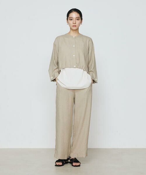 COMME CA PLATINUM / コムサ・プラチナ その他パンツ | 麻調合繊 ワイドパンツ | 詳細16