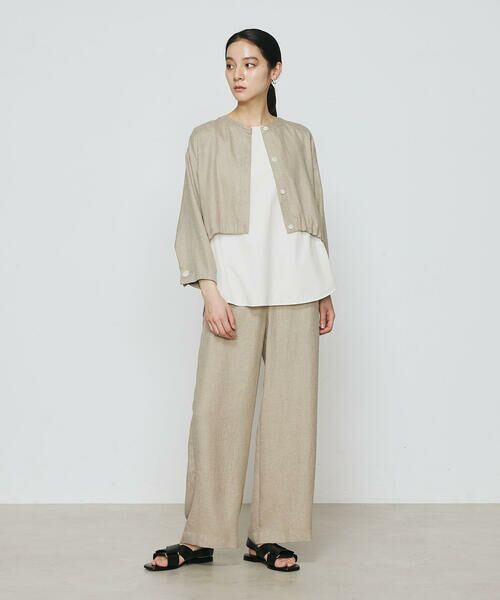 COMME CA PLATINUM / コムサ・プラチナ その他パンツ | 麻調合繊 ワイドパンツ | 詳細17