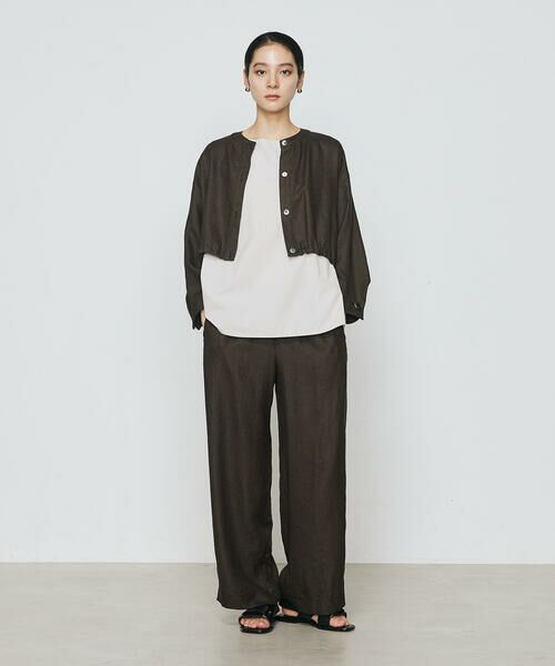 COMME CA PLATINUM / コムサ・プラチナ その他パンツ | 麻調合繊 ワイドパンツ | 詳細23
