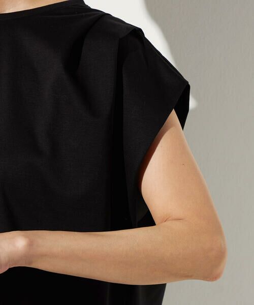 COMME CA PLATINUM / コムサ・プラチナ カットソー | スーピマコットンポンチ肩タックデザインTシャツ | 詳細15
