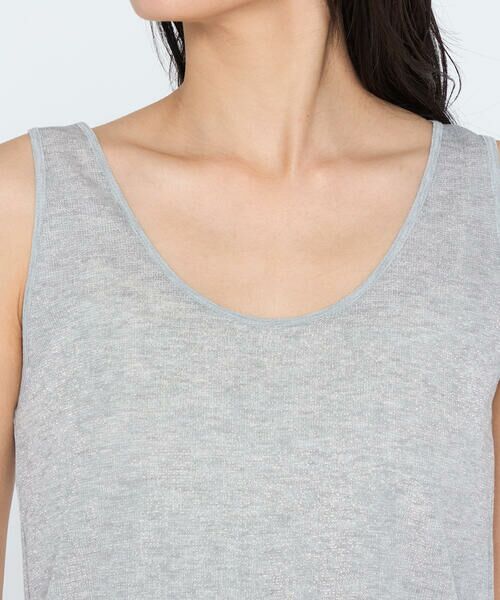 COMME CA PLATINUM / コムサ・プラチナ タンクトップ | メタリックテレコ タンクトップ | 詳細12