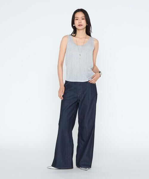 COMME CA PLATINUM / コムサ・プラチナ タンクトップ | メタリックテレコ タンクトップ | 詳細6