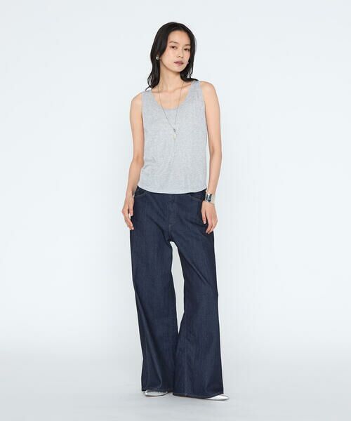 COMME CA PLATINUM / コムサ・プラチナ タンクトップ | メタリックテレコ タンクトップ | 詳細7