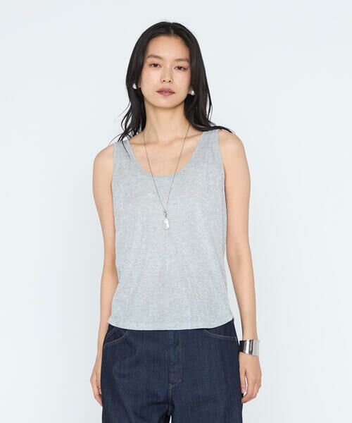 COMME CA PLATINUM / コムサ・プラチナ タンクトップ | メタリックテレコ タンクトップ | 詳細8