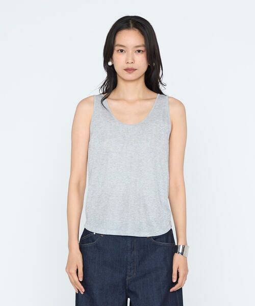 COMME CA PLATINUM / コムサ・プラチナ タンクトップ | メタリックテレコ タンクトップ | 詳細9