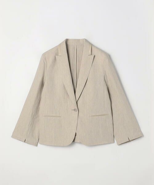 COMME CA PLATINUM / コムサ・プラチナ テーラードジャケット | 高密度リネンストレッチ トランスフォルメジャケット | 詳細3