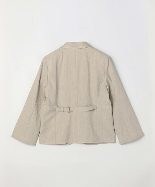 COMME CA PLATINUM / コムサ・プラチナ テーラードジャケット | 高密度リネンストレッチ トランスフォルメジャケット | 詳細4