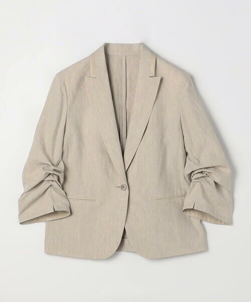 COMME CA PLATINUM / コムサ・プラチナ テーラードジャケット | 高密度リネンストレッチ トランスフォルメジャケット | 詳細5