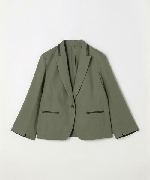 COMME CA PLATINUM / コムサ・プラチナ テーラードジャケット | 高密度リネンストレッチ トランスフォルメジャケット（20:カーキ）