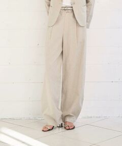 COMME CA PLATINUM / コムサ・プラチナ その他パンツ | 高密度リネンストレッチ バレルパンツ